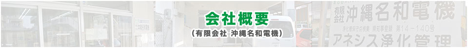 会社概要(有限会社 沖縄名和電機)